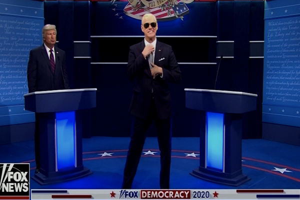 اولین تقابل جیم کری در نقش «جو بایدن» با «آلک بالدوین» در نقش دونالد ترامپ