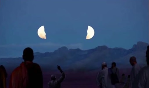 ماجرای شکافته شدن ماه با معجزه پیامبر (ص) ماجرای شکافته شدن ماه با معجزه پیامبر (ص)