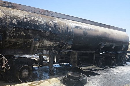 انفجار تریلی سوخت کش در یک تصادف مرگبار
