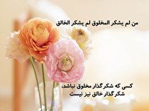 منظور از حدیث «من لم یشکر المخلوق لم یشکر الخالق» چیست؟