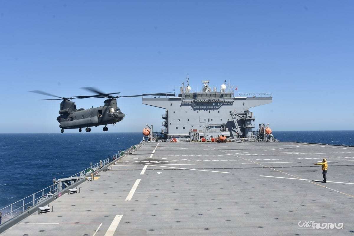 امارات برای اشغال جزایر ایرانی دست به دامن ارتش آمریکا شده است/ تزریق روحیه به نظامیان عرب با شناور مستأصل آمریکایی! +عکس