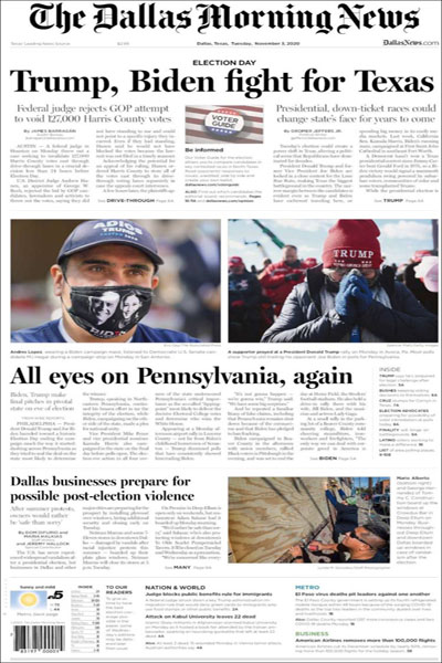 صفحه نخست روزنامه های امروز ایالات متحده آمریکا (تصاویر) صفحه نخست روزنامه های امروز ایالات متحده آمریکا (تصاویر)