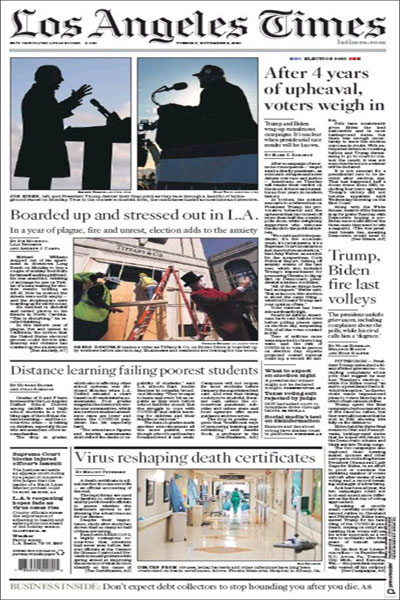 صفحه نخست روزنامه های امروز ایالات متحده آمریکا (تصاویر) صفحه نخست روزنامه های امروز ایالات متحده آمریکا (تصاویر)