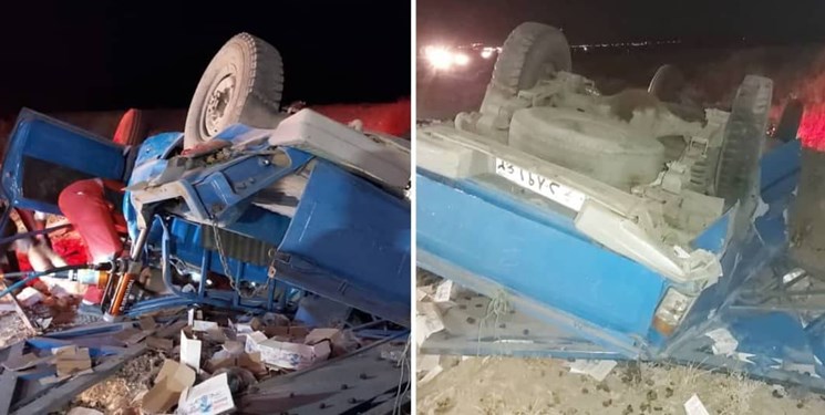 واژگونی نیسان در محور میامی- شاهرود با یک فوتی واژگونی نیسان در محور میامی- شاهرود با یک فوتی