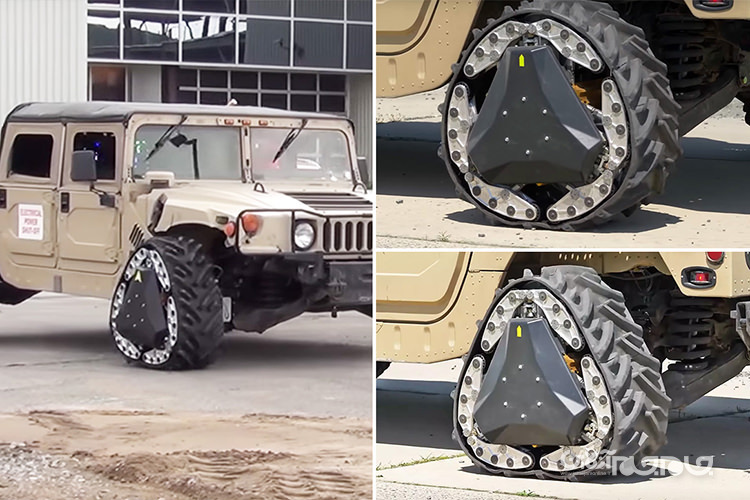طرح انقلابی دارپا؛ چرخ شنی تبدیل پذیر برای خودروهای جنگی+عکس