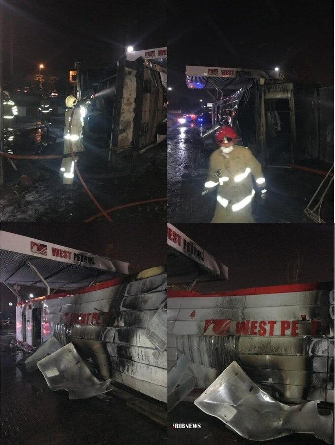 تصاویر انفجار در یک پمپ بنزین در خیابان پیروزی تهران تصاویر انفجار در یک پمپ بنزین در خیابان پیروزی تهران