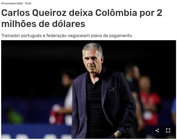 اخراج «کیروش» از کلمبیا قطعی شد / ۲ میلیون دلار غرامت برای کارلوس (+عکس) اخراج «کیروش» از کلمبیا قطعی شد / ۲ میلیون دلار غرامت برای کارلوس (+عکس)