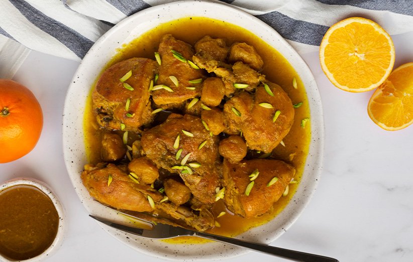 طرز تهیه مرغ پرتقالی