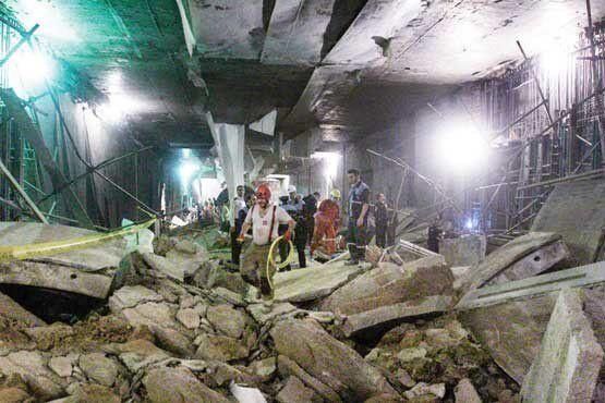 مرگ ۳ کارگر بر اثر سقوط بالابر در کارگاه مترو تهران