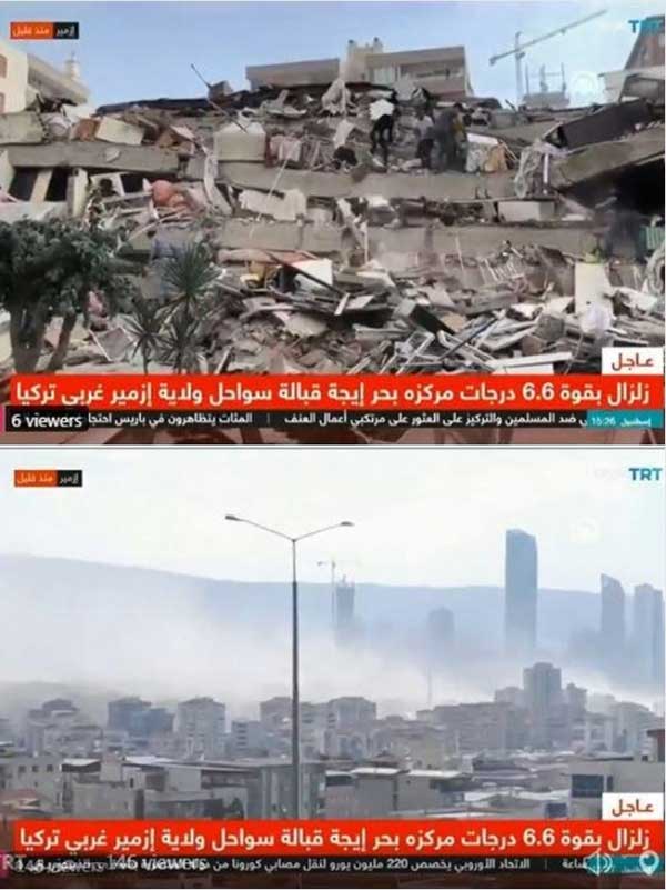 وقوع زلزله 6.6 ریشتری در یونان و ترکیه (+عکس)