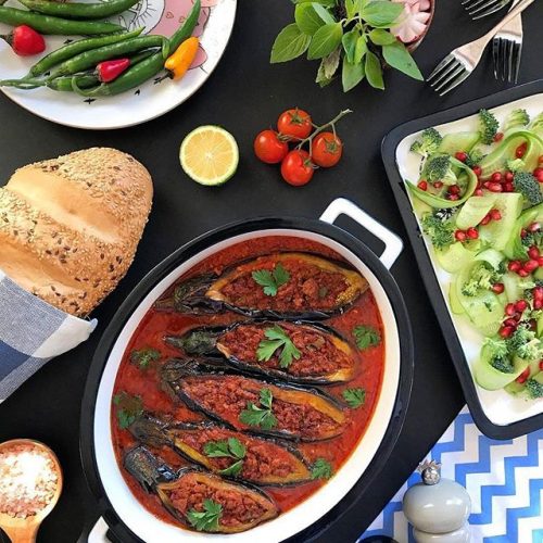 طرز تهیه بادمجان شکم پر مرحله به مرحله