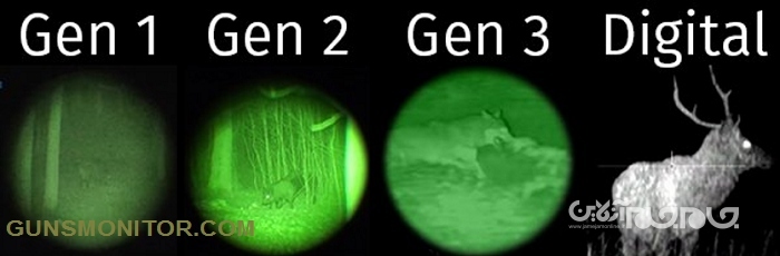 چهار نسل مختلف دوربین های دید در شب+عکس