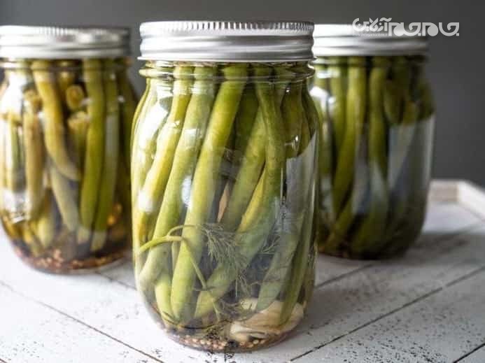 طرز تهیه ترشی لوبیا سبز و آموزش مرحله به مرحله آن ترشی لوبیا سبز