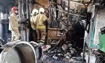 حادثه آتش سوزی کارگاه صنعتی در جاده خاوران جان یک کارگر ۳۲ ساله را گرفت