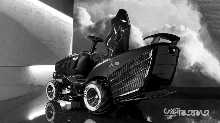 رونمایی از ماشین چمن زنی منصوری+عکس