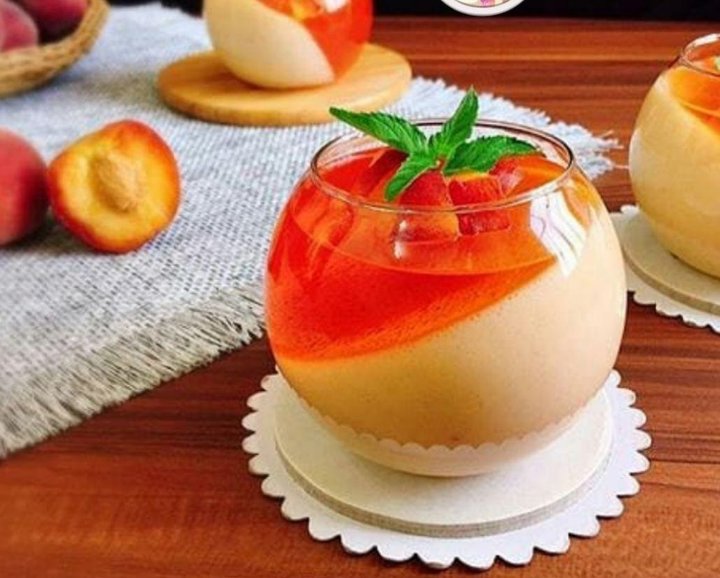 طرز تهیه دسر کرم هلو