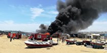 یک نفر مصدوم در پی آتش سوزی سلخ قشم