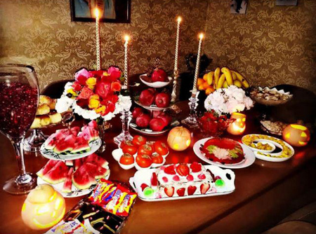 تزیین سفره شب یلدا 99