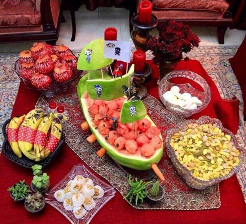تزیین سفره شب یلدا 99