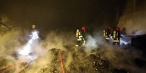 حریق کارگاه ۲۰۰۰ متری تولید مواد نفتی در جاده ورامین