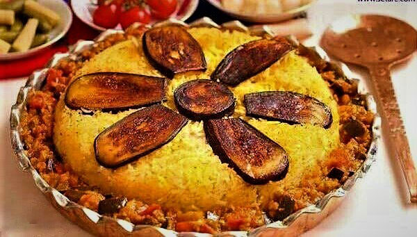 طرز تهیه بادمجان پلو قزوینی