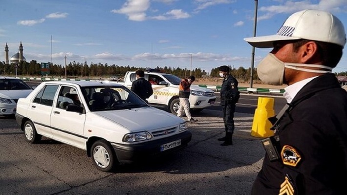 جریمه شدن هزار و ۳۲۳ خودرو در محدودیت‌های کرونایی استان قزوین