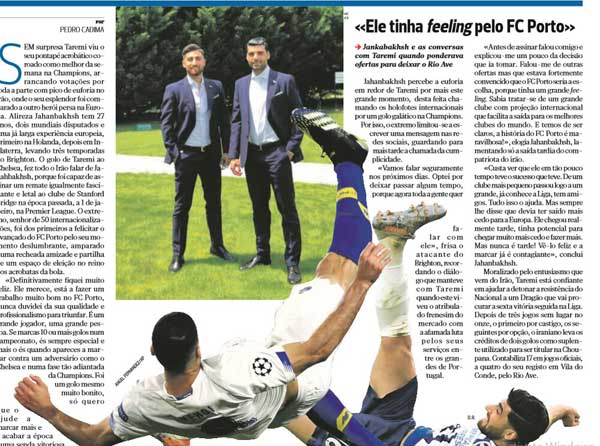 اتفاق جالبی که پس از گل طارمی برای جهانبخش افتاد