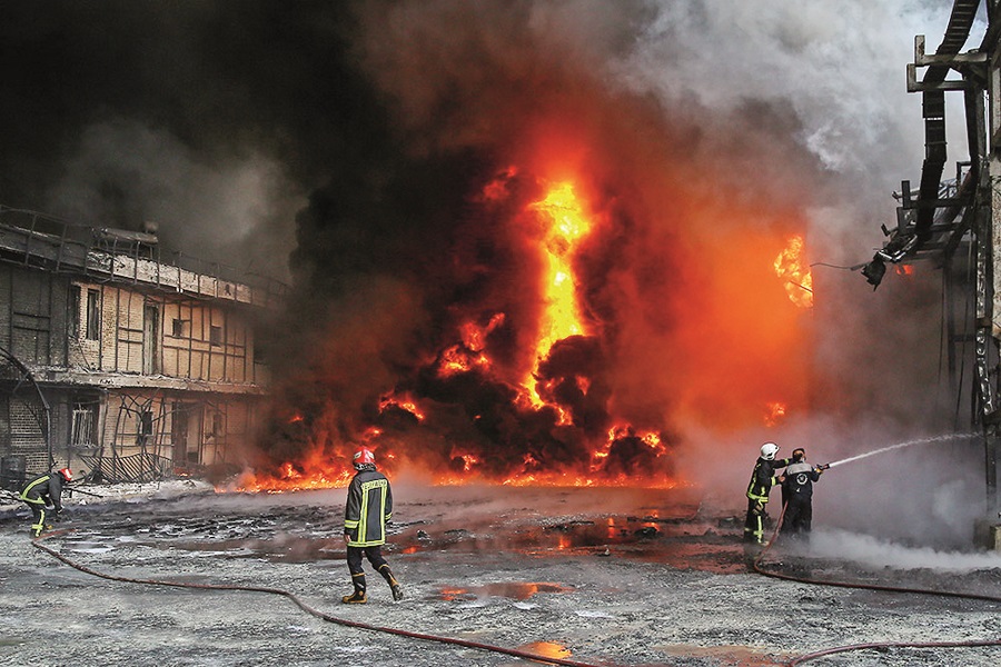 جهنم آتش و دود در شکوهیه