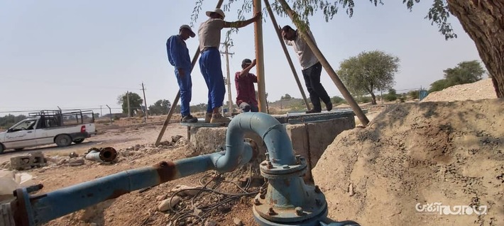 کف شکنی چاه های پارسیان برای تامین آب مورد نیاز شهروندان