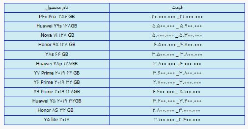 قیمت روز گوشی موبایل در ۲۷ خرداد