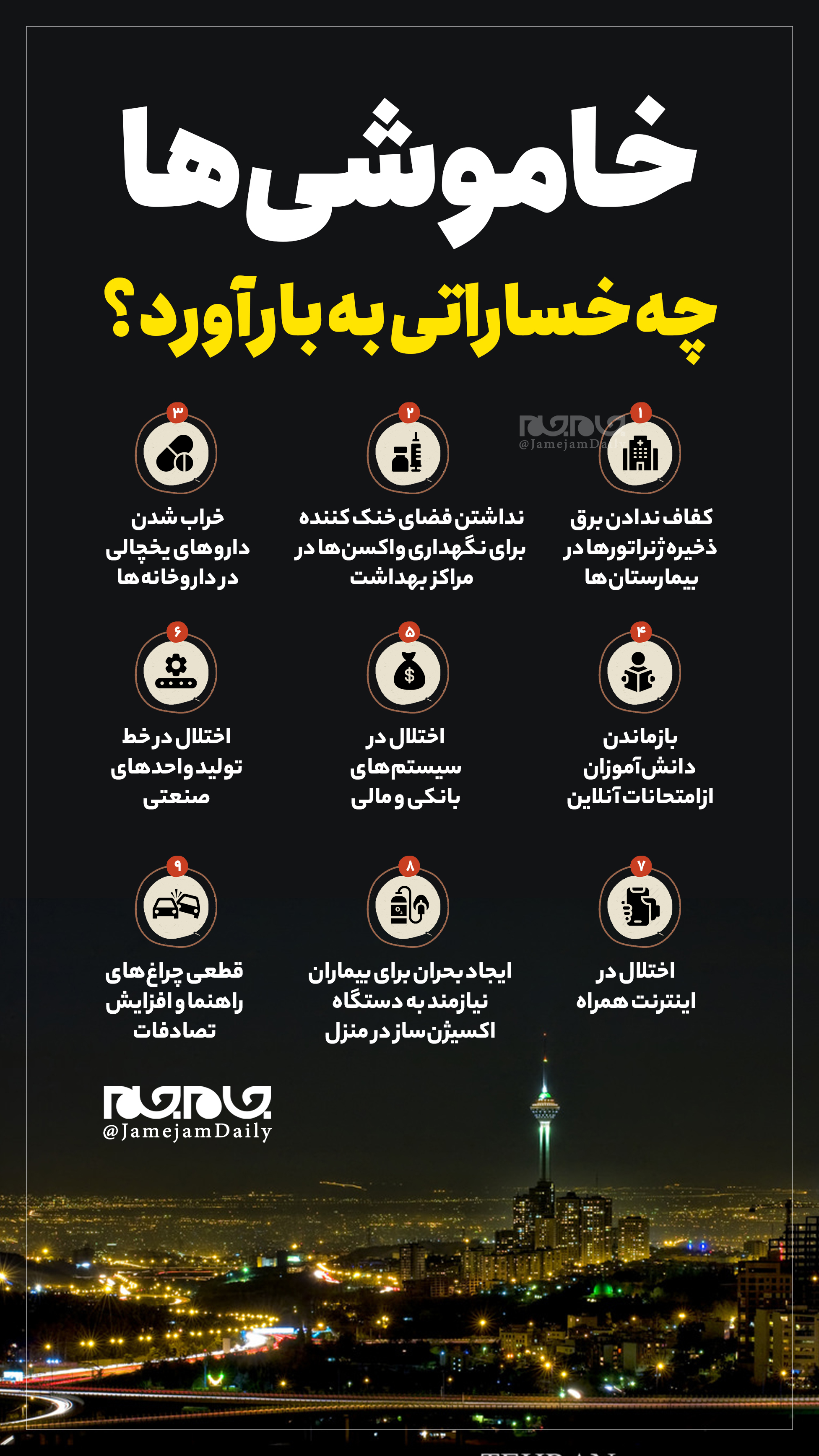 خاموشی‌ها چه خساراتی به بار آورد؟