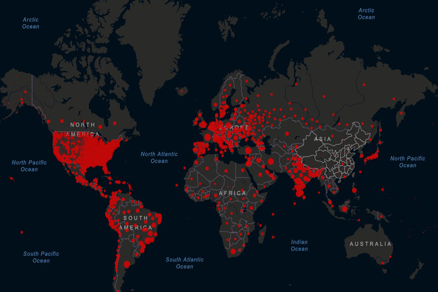 جهانِ قرمزِ کرونایی (+آخرین نقشه به روز شده)