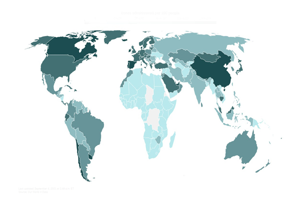 آخرین نقشه به روز شده واکسیناسیون در ایران و جهان (عکس) آخرین نقشه به روز شده واکسیناسیون در ایران و جهان (عکس)