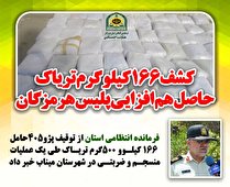 کشف 166کیلو گرم تریاک حاصل هم افزایی پلیس هرمزگان