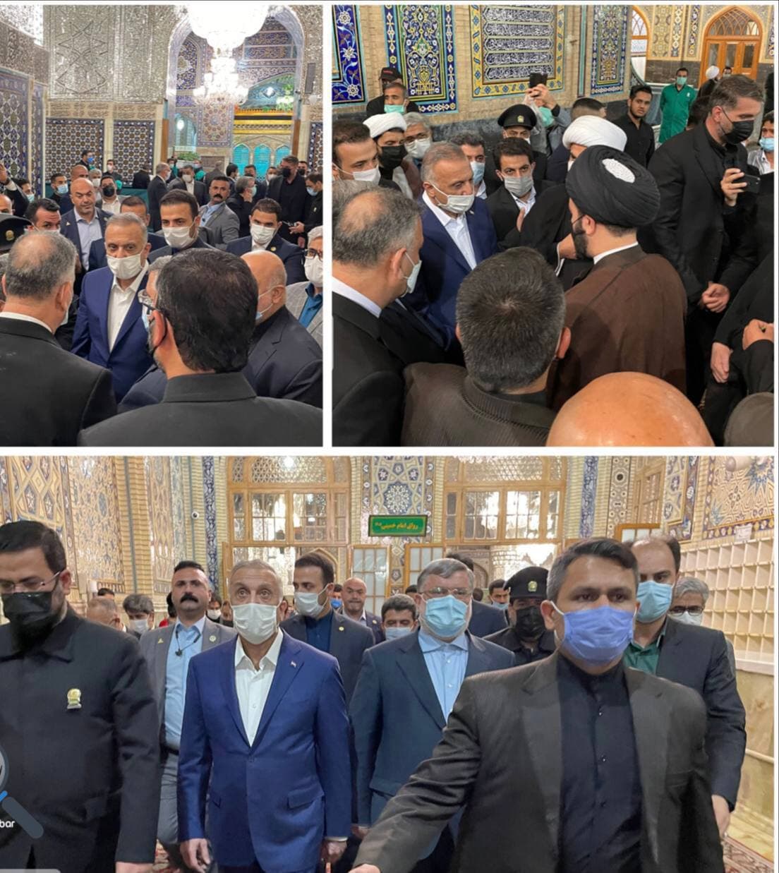 نخست وزیر عراق به مشهد سفر کرد (عکس)