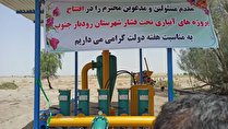 افتتاح طرح آبیاری تحت فشار به مساحت 22 هکتار درشهرستان رودبار جنوب