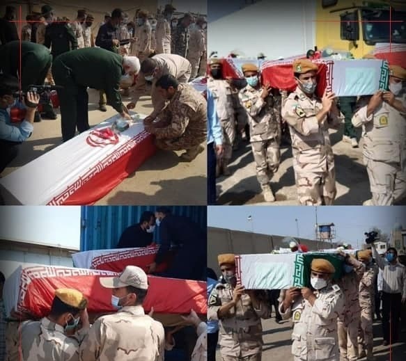 آسمان ایران به حضور شهدا عطرآگین شد/ بازگشت پیکر ۲۰ شهید دفاع مقدس به کشور از مرز شلمچه+ تصویر