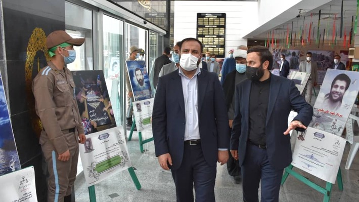 نمایشگاه دستاوردهای مقاومت در دادگستری کل استان هرمزگان افتتاح شد
