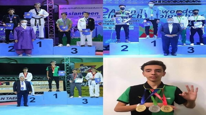 پدیده البرزی تکواندو با سه مدال آسیایی