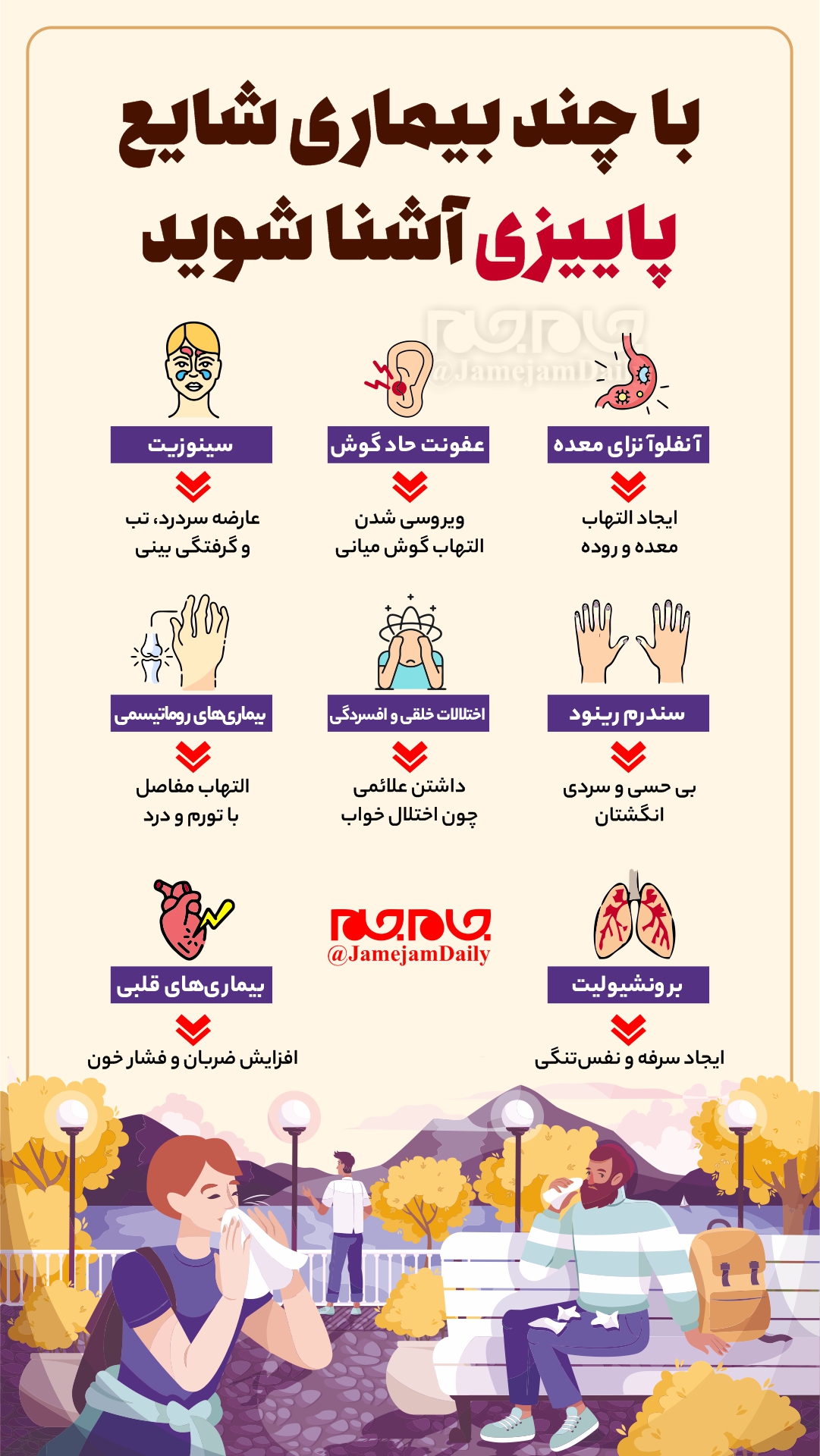 با چند بیماری شایع پاییزی آشنا شوید با چند بیماری شایع پاییزی آشنا شوید