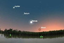 درخشش «زهره» در آسمان شب (+عکس)