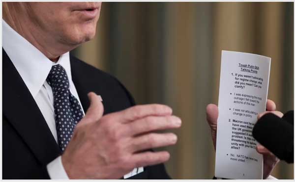 تقلب بایدن هنگام پاسخ به سوالات درباره پوتین (+عکس)