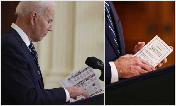 تقلب بایدن هنگام پاسخ به سوالات درباره پوتین (+عکس)