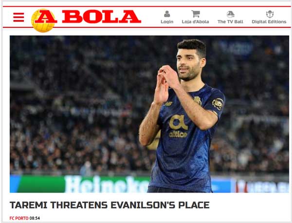 طارمی تهدیدی بزرگ برای مهاجم پورتو (+عکس) طارمی تهدیدی بزرگ برای مهاجم پورتو (+عکس)