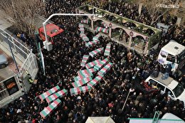 گزارش تصویری | تشییع پیکر ۲۰۰ شهید گمنام دفاع مقدس در تهران