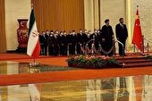 استقبال رسمی در چین؛ شلیک ۲۱ گلوله توپ به افتخار رئیس جمهور ایران