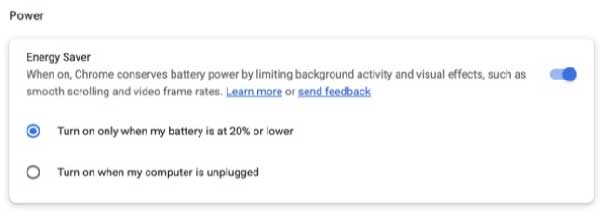 عکس | حالت صرفه جویی انرژی در گوگل کروم چیست؟