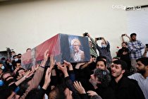 وداع با پیکر نادر طالب زاده در معراج شهدا +گزارش تصویری