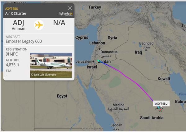 فرود هواپیمای رژیم صهیونیستی در عربستان +عکس