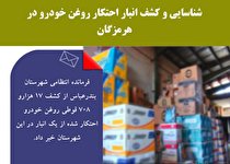 شناسایی و کشف انبار احتکار روغن خودرو در هرمزگان